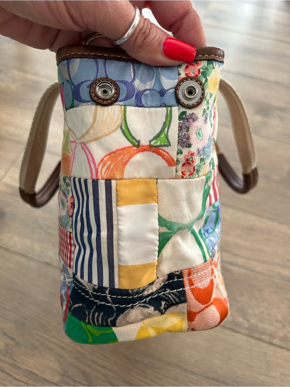 Coach Hamptons Patchwork Purse and Wallet in Multicolor - Picture 6 of 16